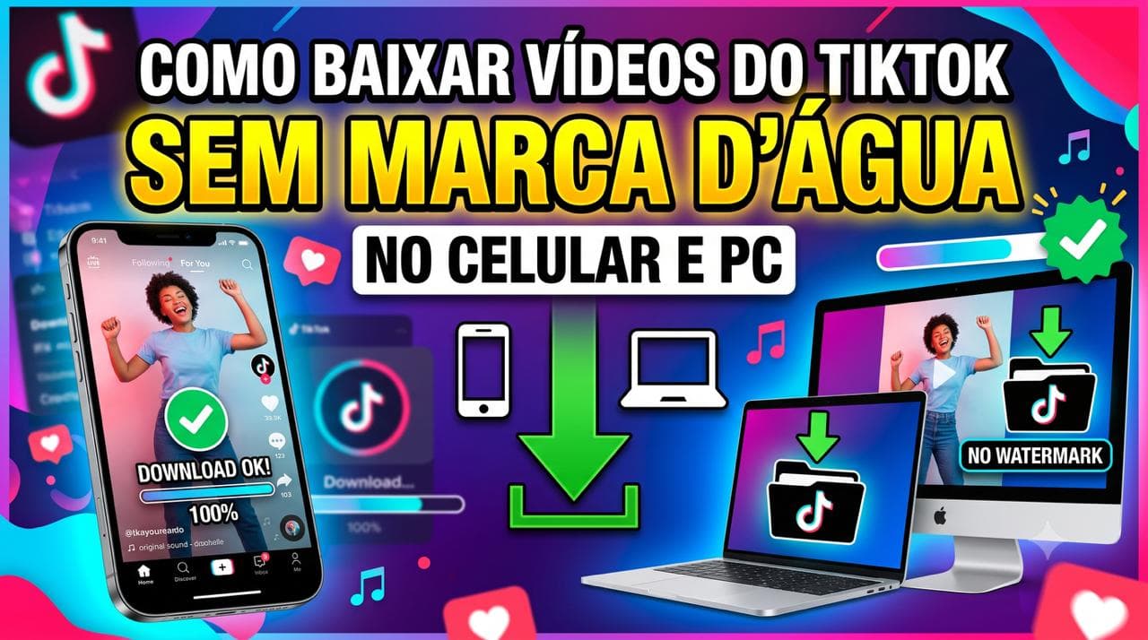 Como Baixar Vídeos do TikTok sem Marca d'Água no Celular e PC